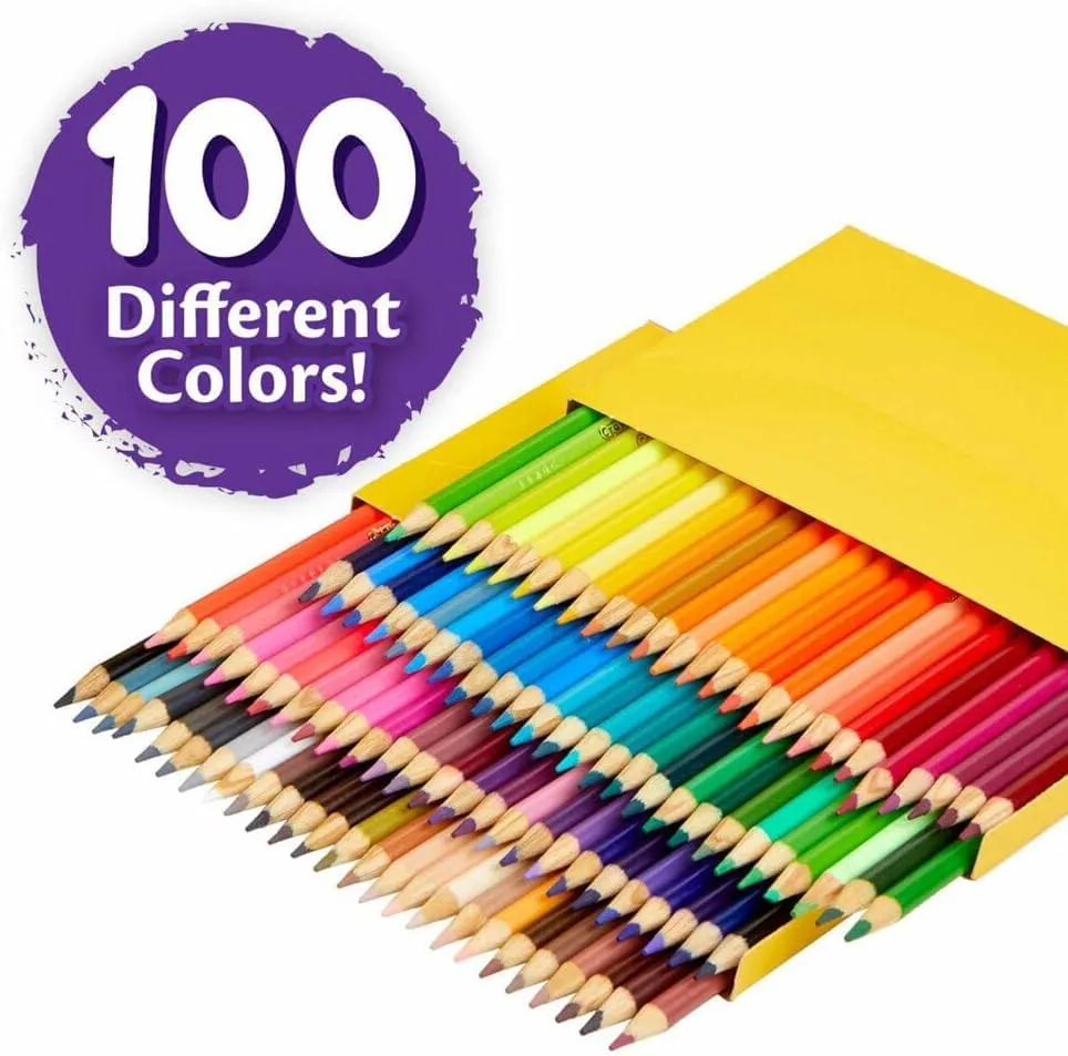 Crayola Colored Pencils, Assorted Colors, Set Of 100 Pencils