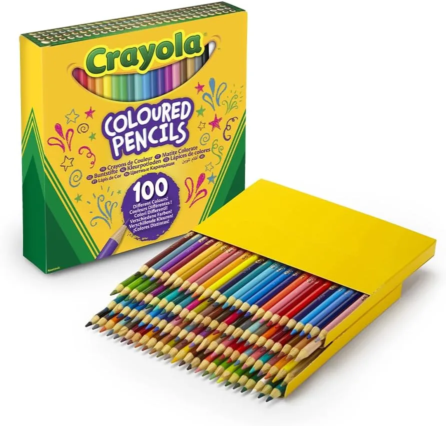 Crayola Colored Pencils, Assorted Colors, Set Of 100 Pencils