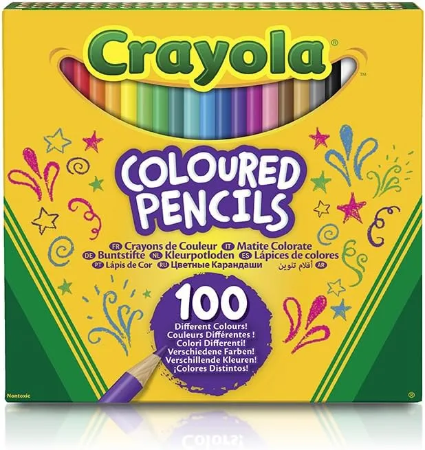 Crayola Colored Pencils, Assorted Colors, Set Of 100 Pencils