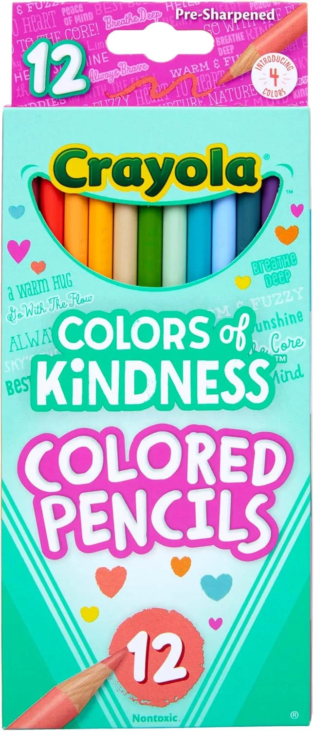 Crayola Colors of Kindness Special Edition Colored Pencils, School Supplies, 12 Count, Assorted Colors, Beginner Child and Up