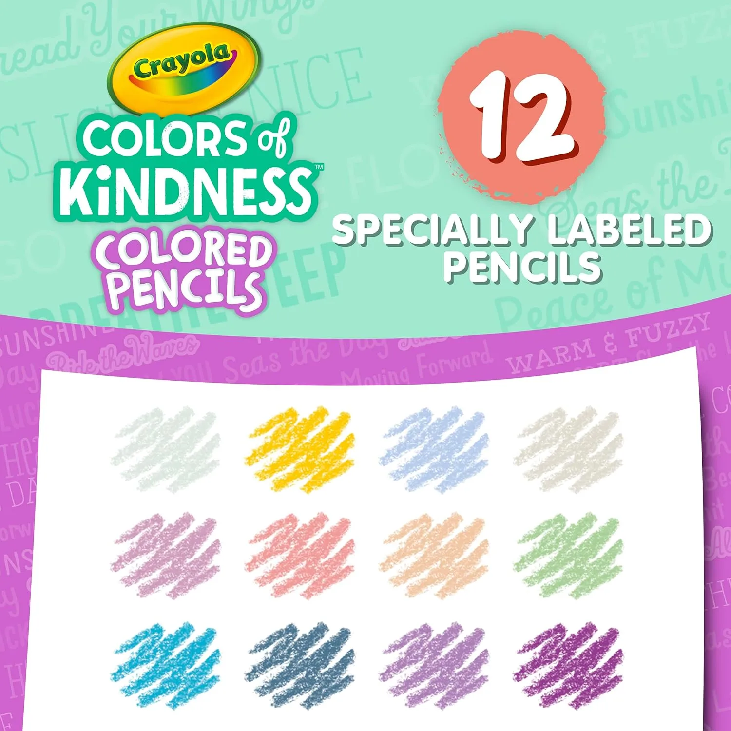 Crayola Colors of Kindness Special Edition Colored Pencils, School Supplies, 12 Count, Assorted Colors, Beginner Child and Up