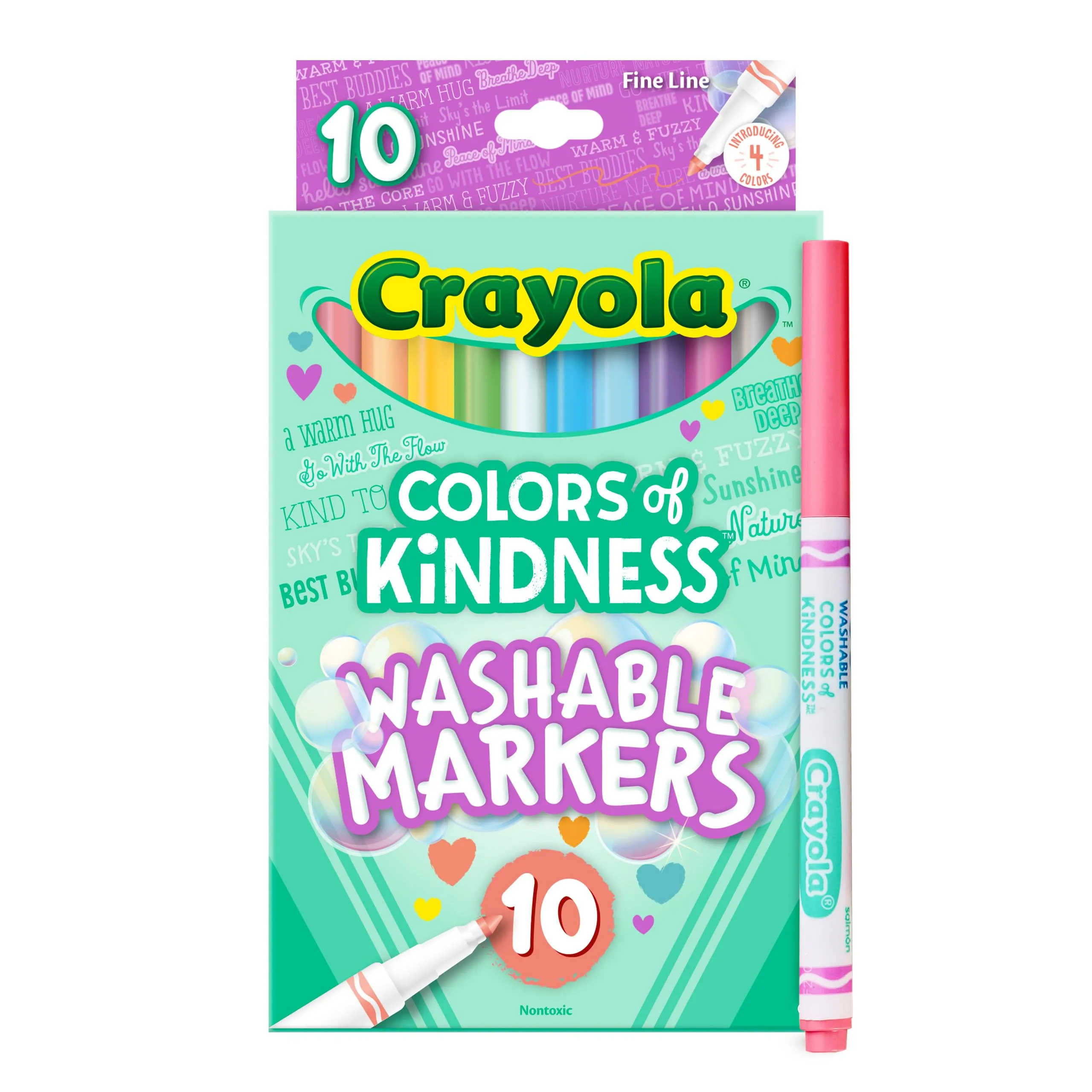 Crayola Colors of Kindness Special Edition Fine Tip Markers, 10 Count, Assorted Colors