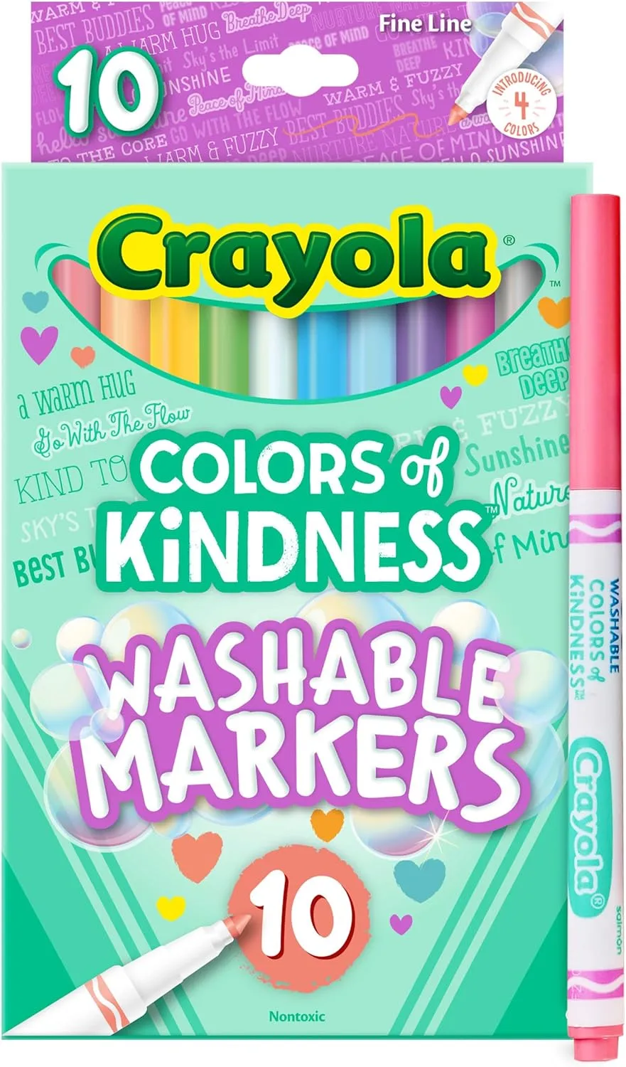 Crayola Colors of Kindness Special Edition Fine Tip Markers, 10 Count, Assorted Colors