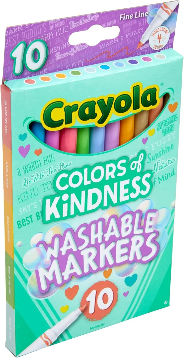 Crayola Colors of Kindness Special Edition Fine Tip Markers, 10 Count, Assorted Colors