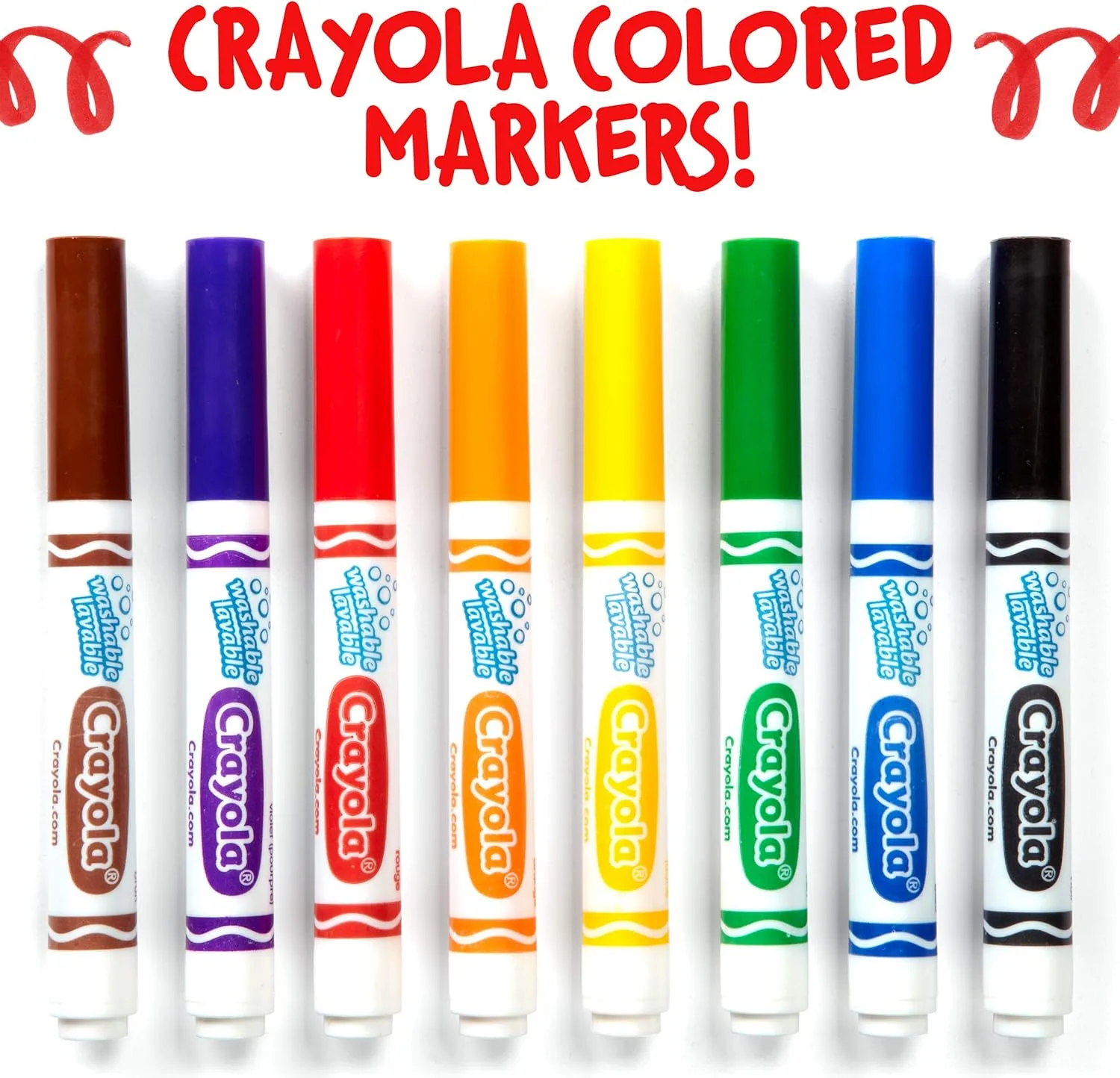 CRAYOLA Washable Broad Line Markers, 12 Count