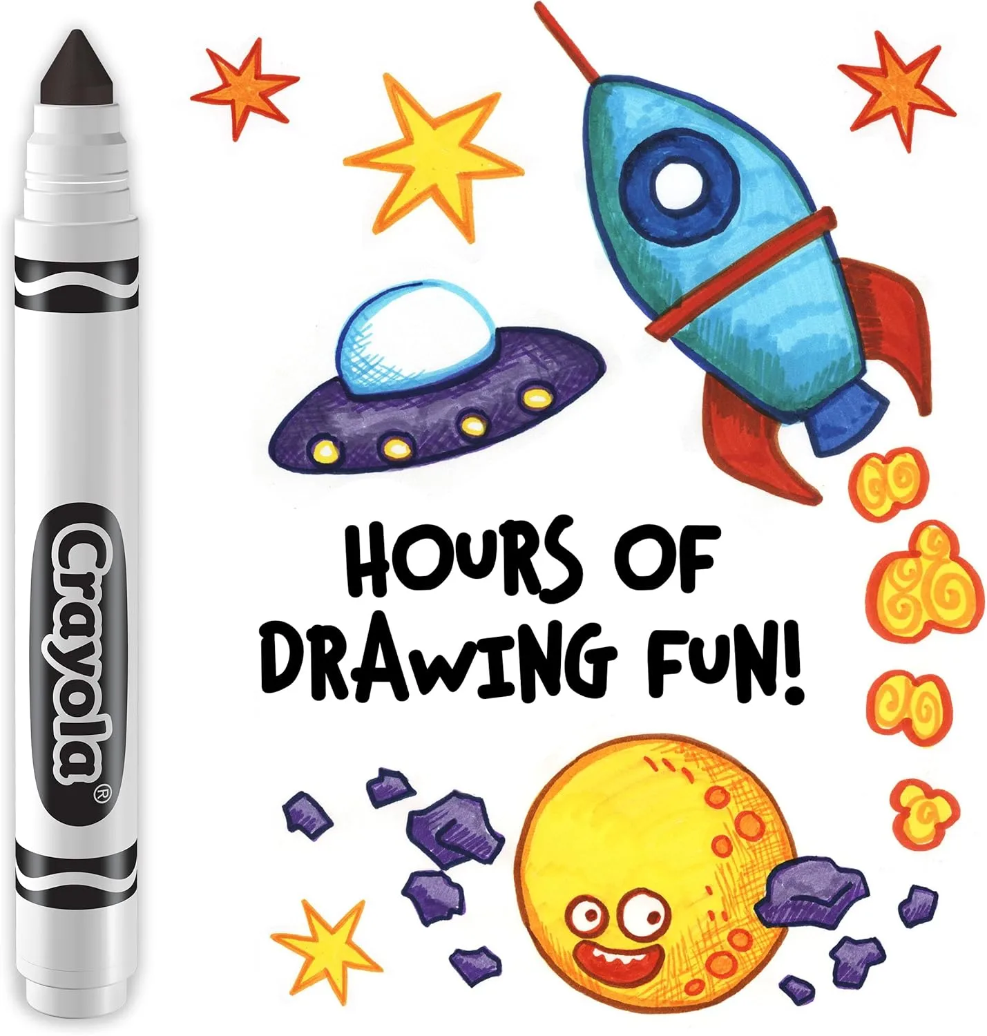 CRAYOLA Washable Broad Line Markers, 12 Count