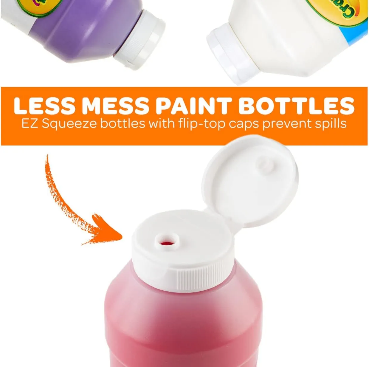 Crayola Washable Paint for Kids (12ct), Teacher Classroom Must Have, Bulk Paint Set, Nontoxic Kids Arts & Craft Supplies
