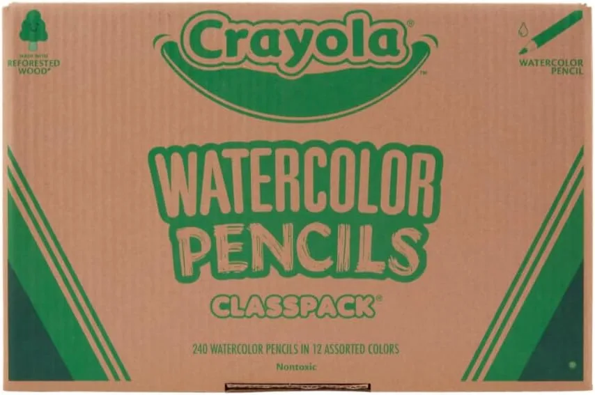 Crayola Classpack Watercolor Pencils, 240ct, 20 each of 12 Colors, Great for Classroom, Educational, Art Tools