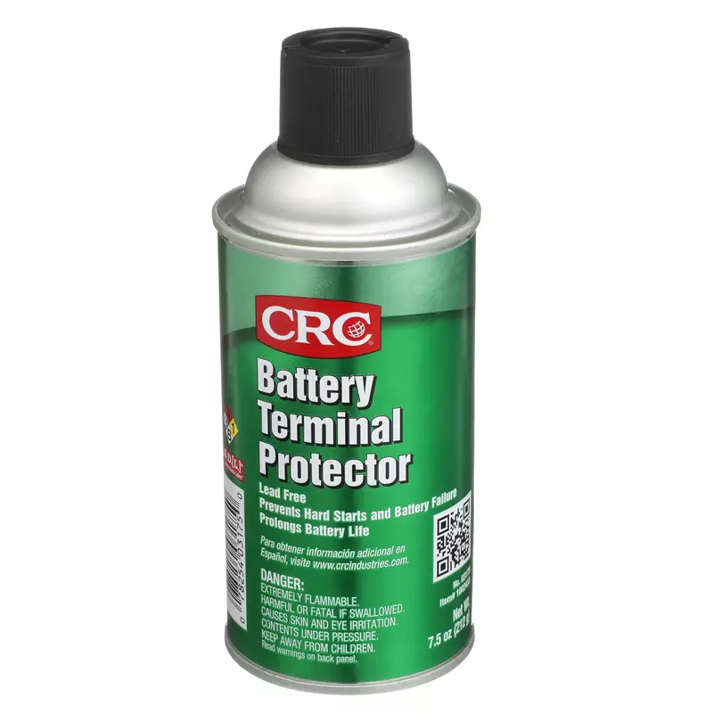 CRC Battery Terminal Protector, 7.5 Wt Oz, Lead-Free, Enhances Battery Life, Prevents Corrosion-Related Leakage