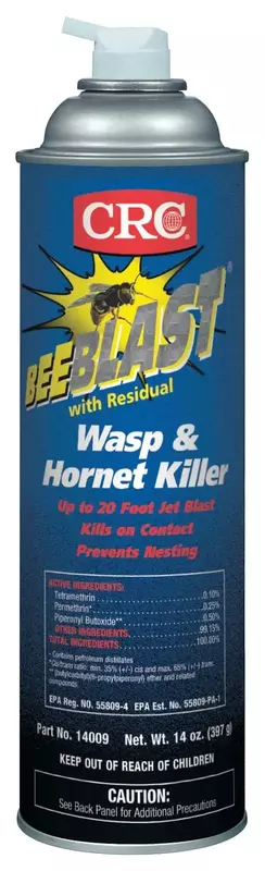 CRC Bee Blast with Residual Wasp & Hornet Killer, 14 Wt Oz, 14009