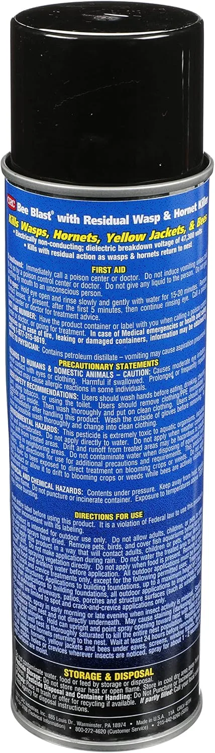 CRC Bee Blast with Residual Wasp & Hornet Killer, 14 Wt Oz, 14009