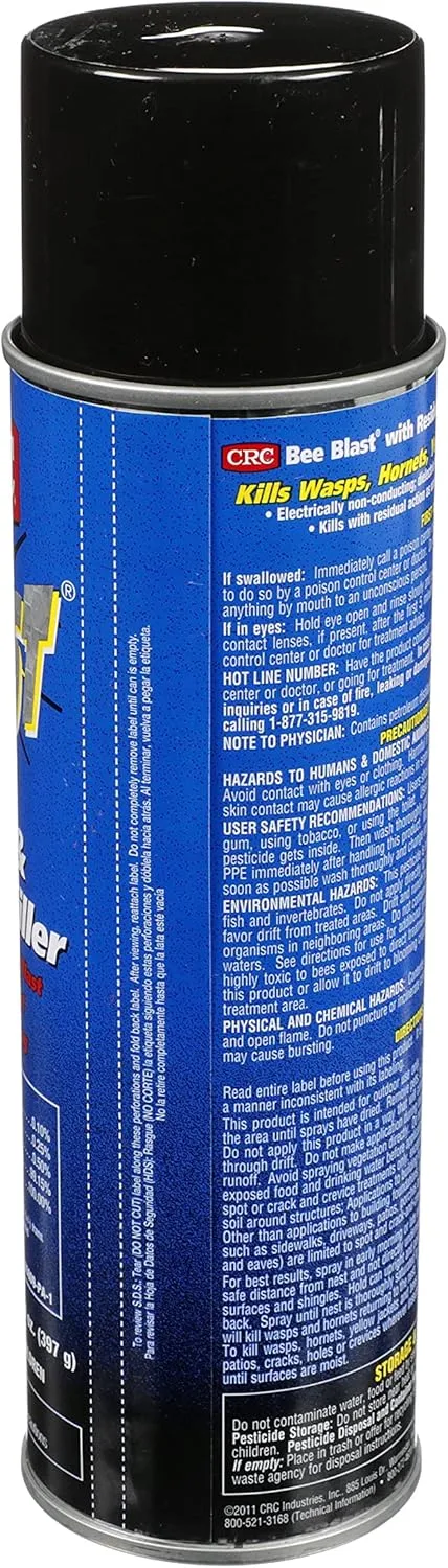 CRC Bee Blast with Residual Wasp & Hornet Killer, 14 Wt Oz, 14009