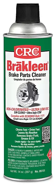 CRC Brakleen 1003739 Brake Cleaner Spray Non-Chlorinated Ultra Low VOC, SCAQMD #1171 Compliant, 14 oz, [1 Pack]