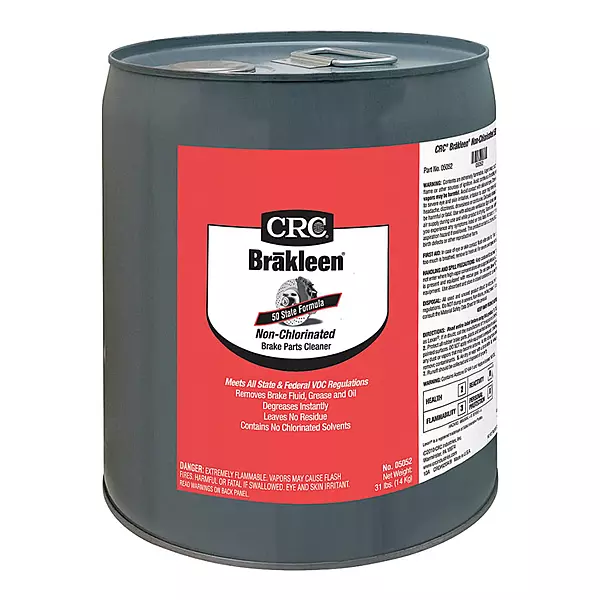 CRC Brakleen 1003667 Brake Parts Cleaner Non-Chlorinated 50 State Formula, 5 Gallon, [1 Pack] 1 Pack 640 Fl Oz (Pack of 1)