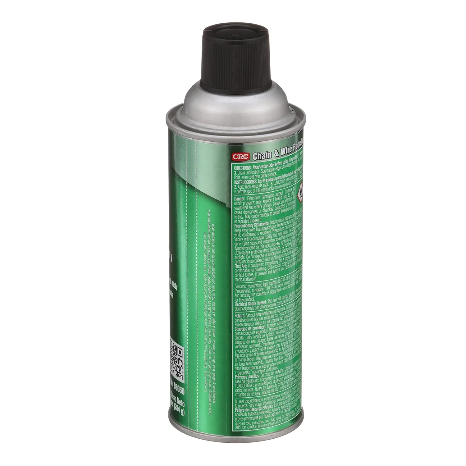 CRC Chain And Wire Rope Lubricant, 10 Wt Oz, Extreme Duty Synthetic Lubricant With Moly, Aerosol Spray 1 Pack 10.0