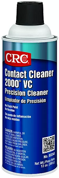 CRC 2240 Contact 2000 VC Precision Cleaner, 16 oz (Net Fill 13 oz) Aerosol Can, Clear 1 Pack