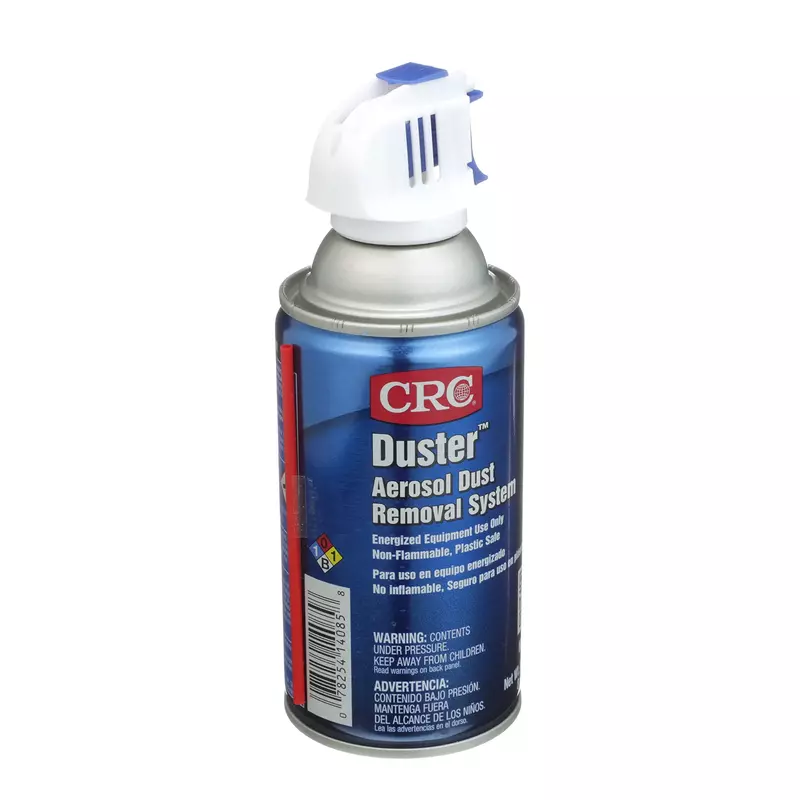 CRC Duster Aerosol Dust Removal Liquefied Gas System, 8 oz Aerosol Can with Trigger, Clear