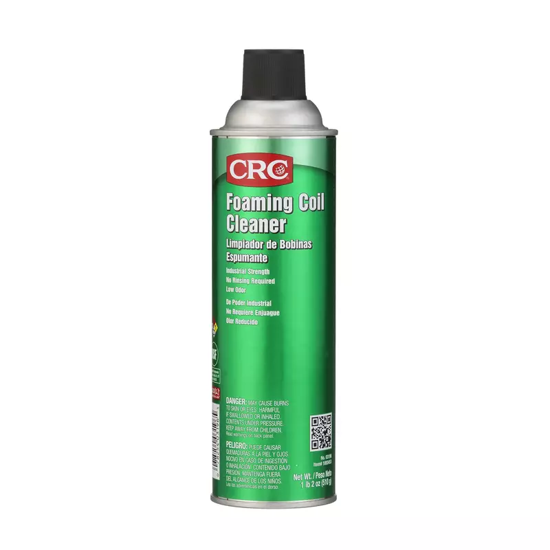 CRC Foaming Coil Cleaner, 18 Wt Oz, Water-Based, Heavy-Duty Cleaner For Air Conditioning And Refrigeration Condensers