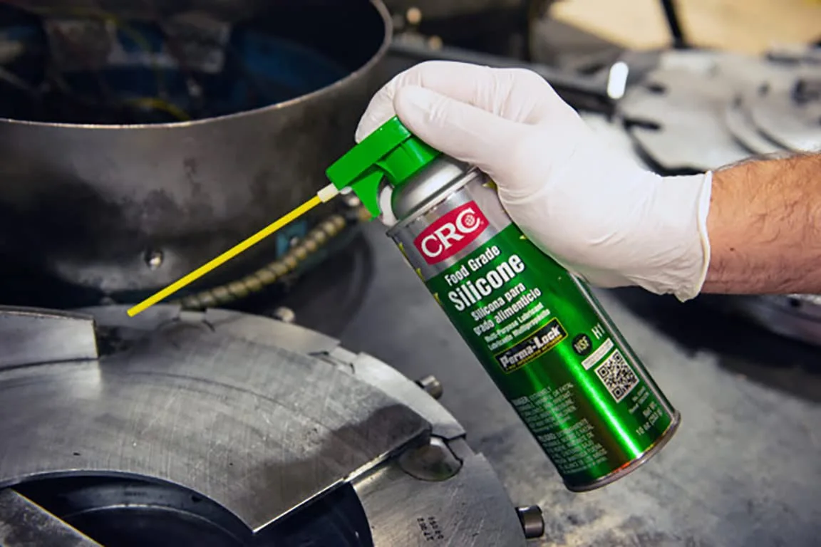 CRC Food Grade Silicone 03040 - 10 Wt. Oz., Multi-Purpose Silicone Lubricant for High Temperature Applications 10 Oz 1 Pack