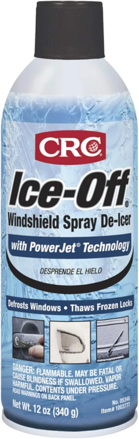 CRC 05346 Ice-Off Windshield Spray De-Icer, 12 Wt. oz, 12 Bottles (Case) 12.00 Ounce (Pack of 12)