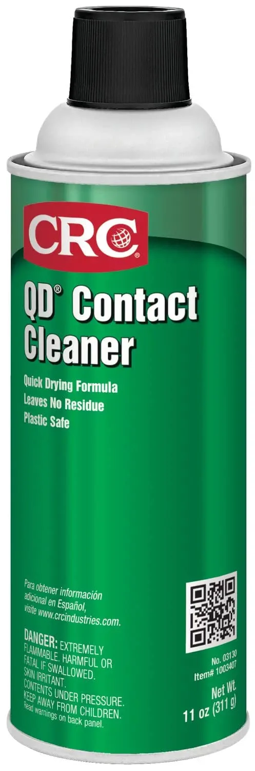 CRC QD Contact Cleaner 03130 – 11 WT OZ, Plastic Safe Electronics Aerosol Cleaner