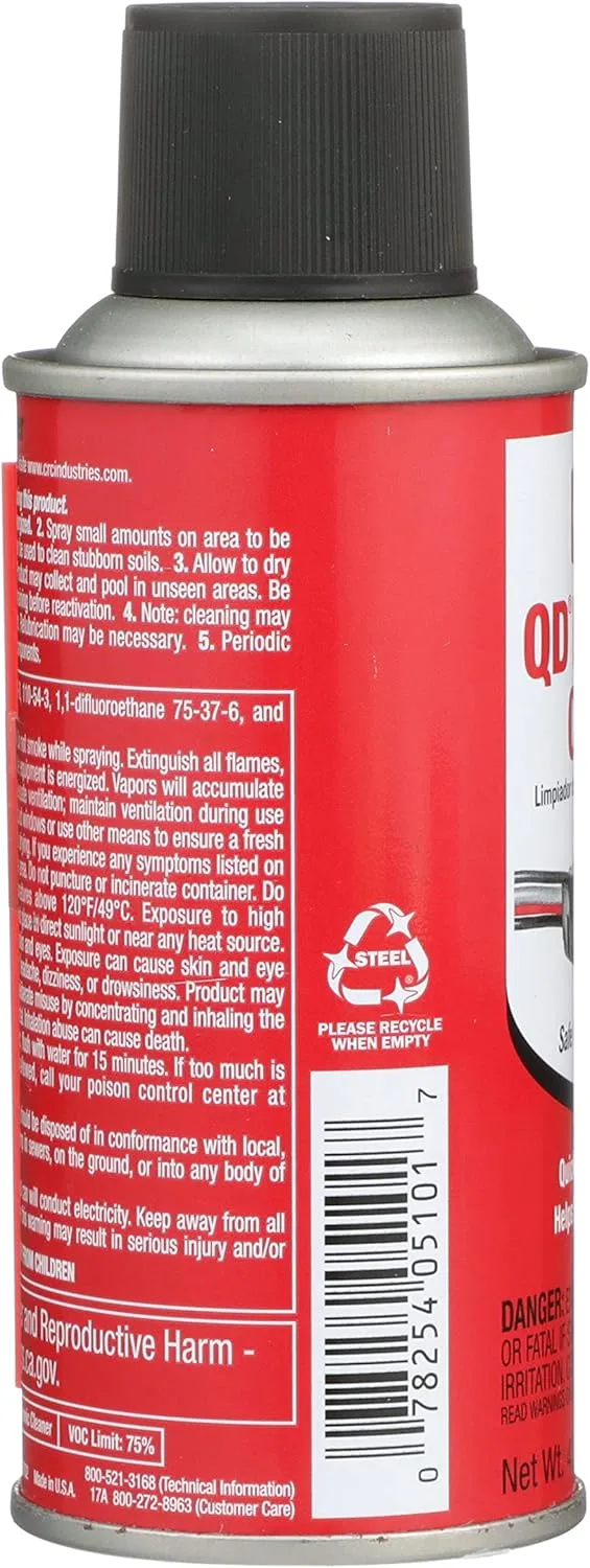 CRC QD Electronic Cleaner 05101 – 4.5 Wt. Oz., Plastic Safe Cleaner, Safe for Sensitive Electronics