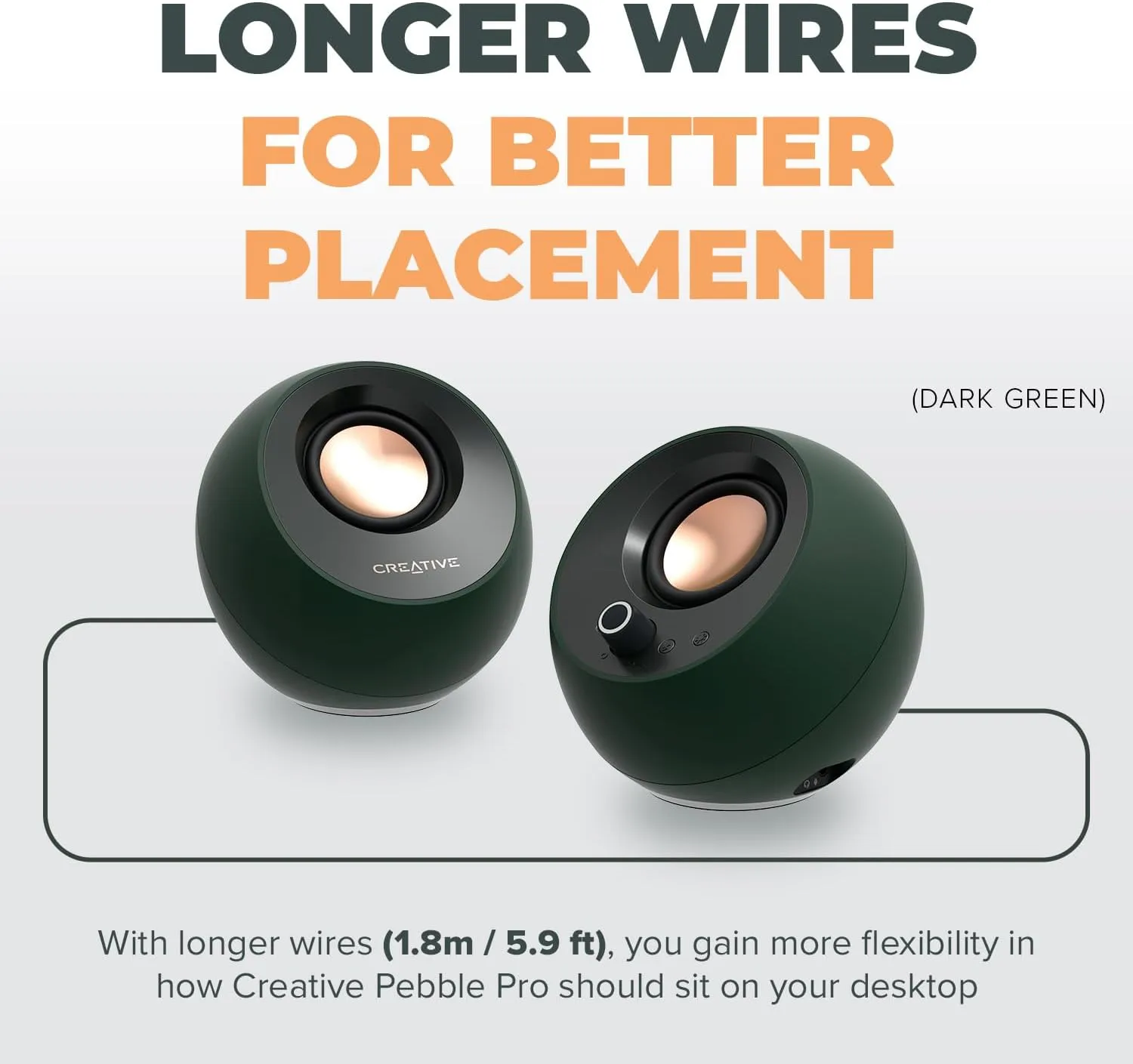 CREATIVE Pebble Pro 2.0 USB-C Computer Speakers with Bluetooth 5.3 and Customizable RGB Lighting