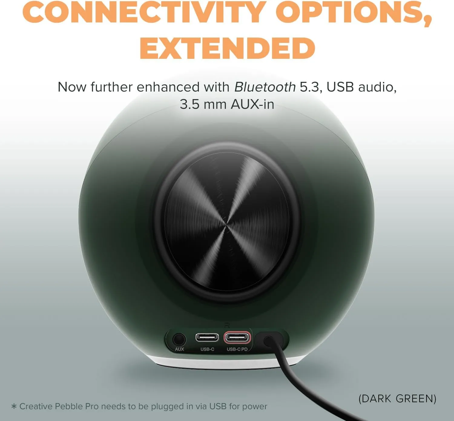 CREATIVE Pebble Pro 2.0 USB-C Computer Speakers with Bluetooth 5.3 and Customizable RGB Lighting