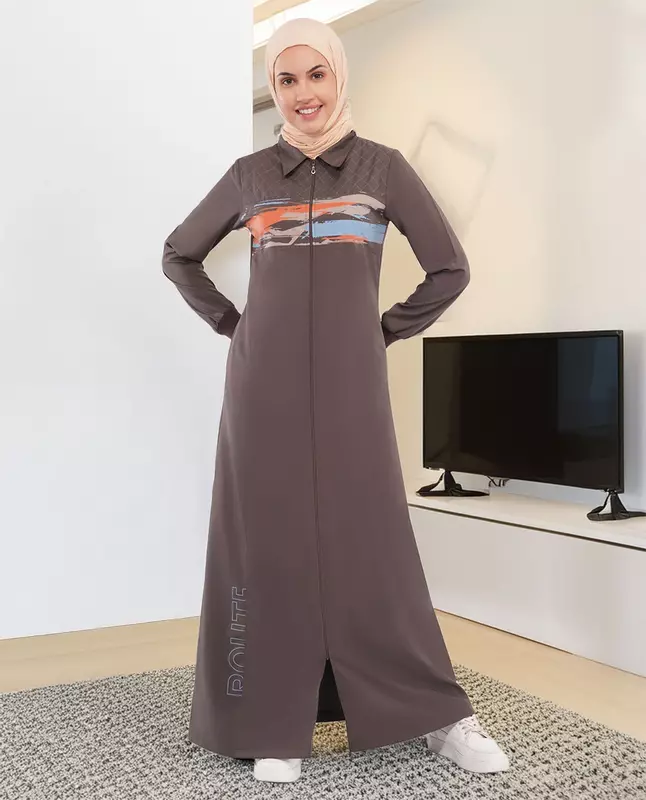 ABSTRACT EDGE FULL FRONT OPENED JILBAB