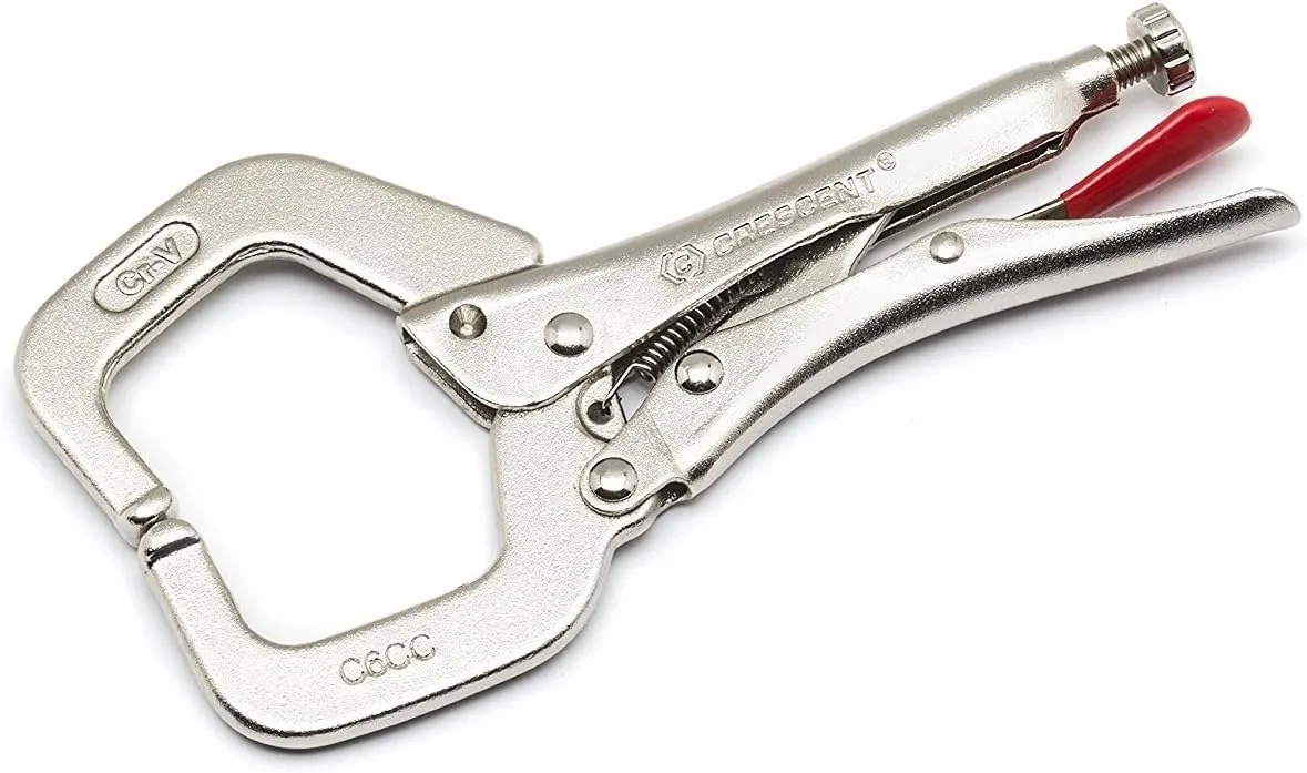 Crescent Locking C-Clamp - 11 in, Alloy Steel, Silver - C11CCVN
