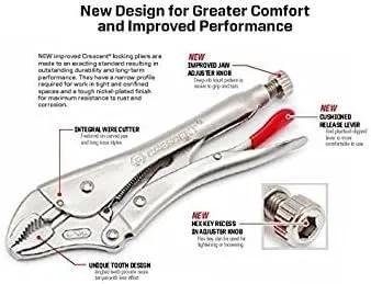 Crescent Locking C-Clamp - 11 in, Alloy Steel, Silver - C11CCVN