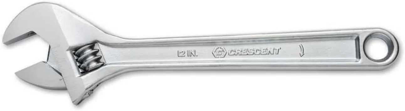 Crescent 12" Adjustable Wrench - Boxed - Mechanical & Plumbing Wrenches - With Larger Knurl & Hex Jaw