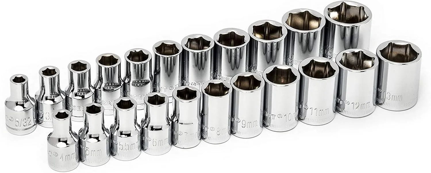 Crescent 150 Piece 1/4" and 3/8" Drive 6 Point SAE/Metric Professional Tool Set - CTK150