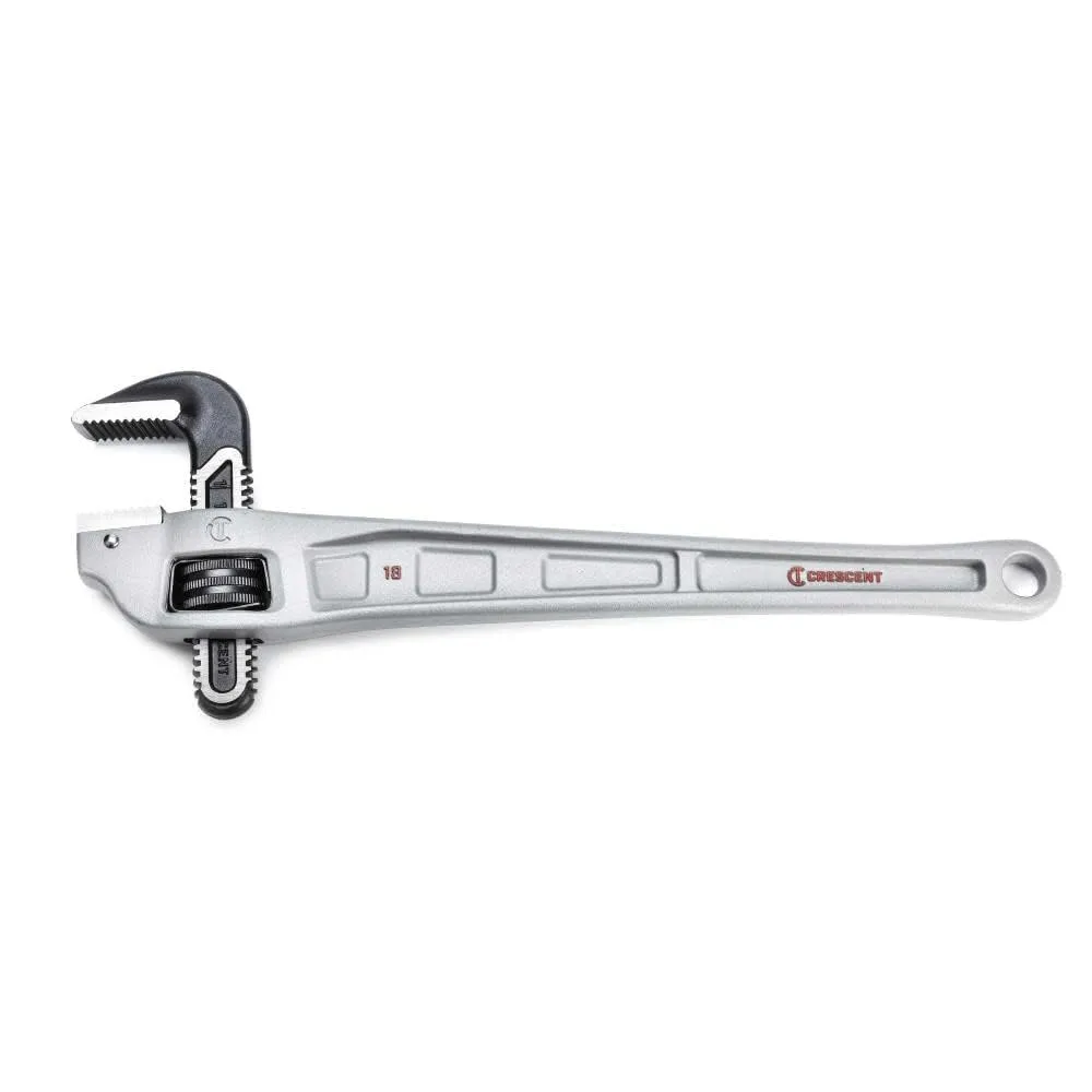 Crescent Aluminum Offset Handle Pipe Wrench - Heavy Duty Plumbing Tool for Tight Areas - Adjustable Home Repair Hand Tool