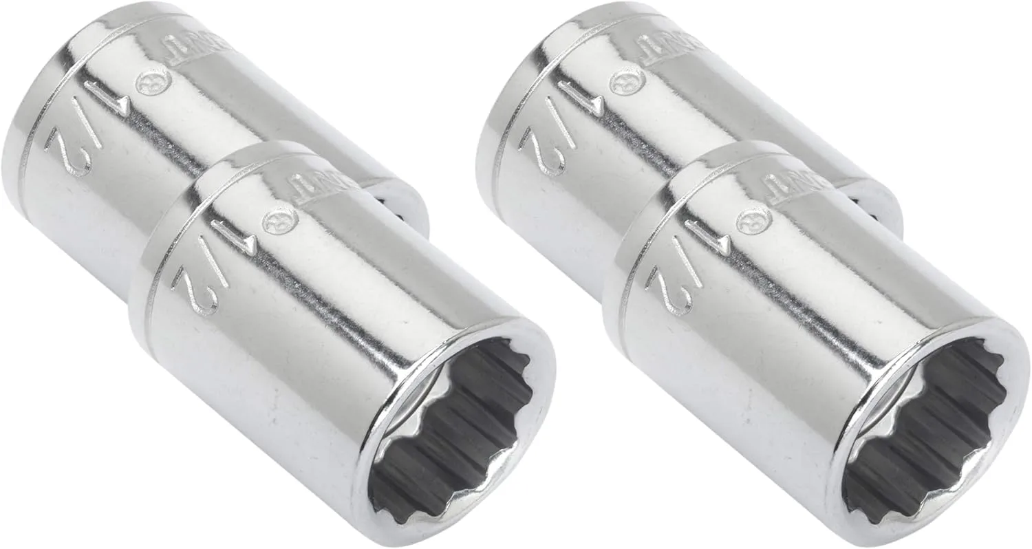 Crescent 3/8" Drive 12 Point Standard SAE Socket 1/2" - CDS27N (Pack of 4) One Size (Pack of 4)