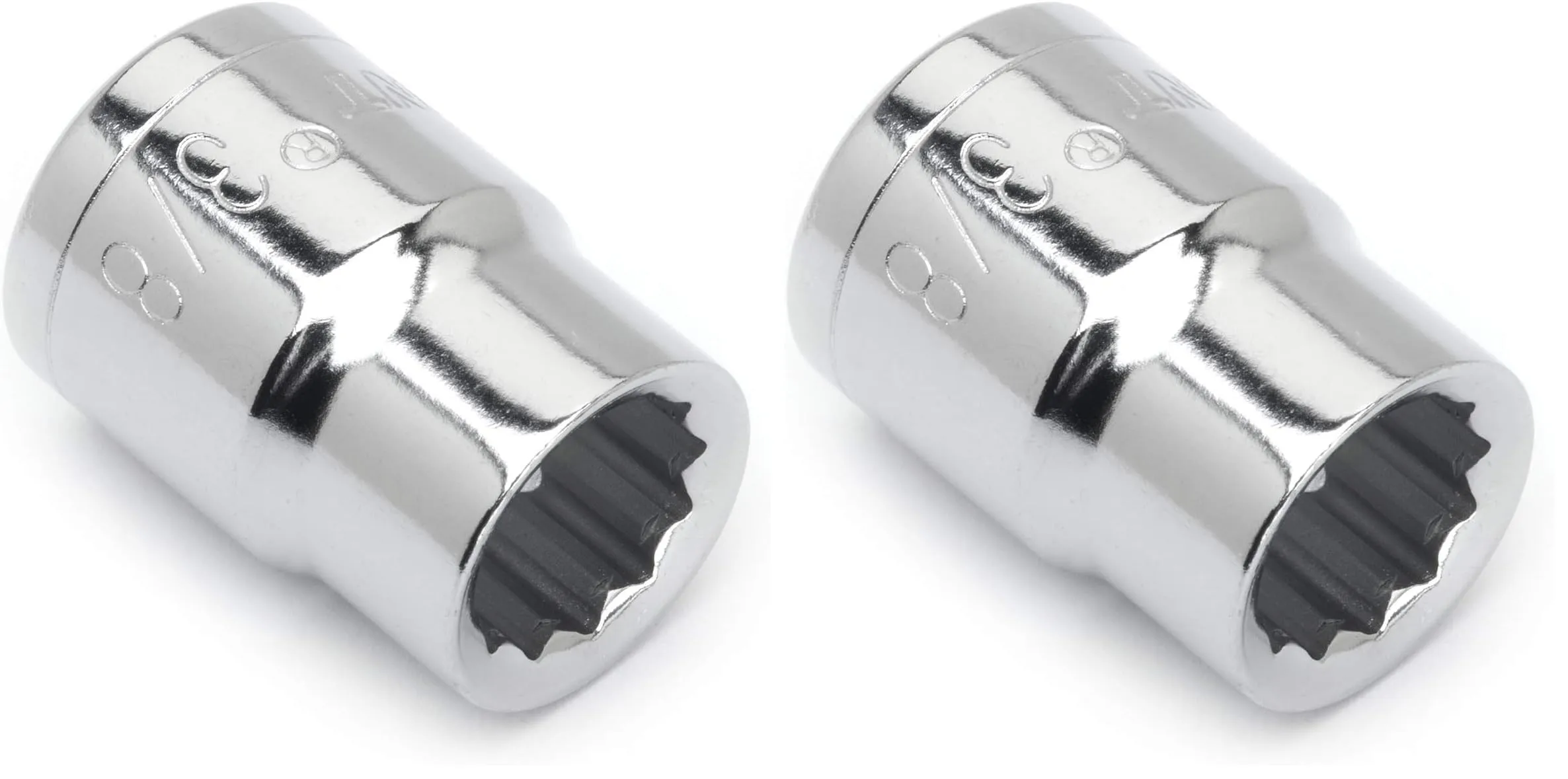 Crescent 3/8" Drive 12 Point Standard SAE Socket 3/8" - CDS25N (Pack of 2) 1 Count (Pack of 2)