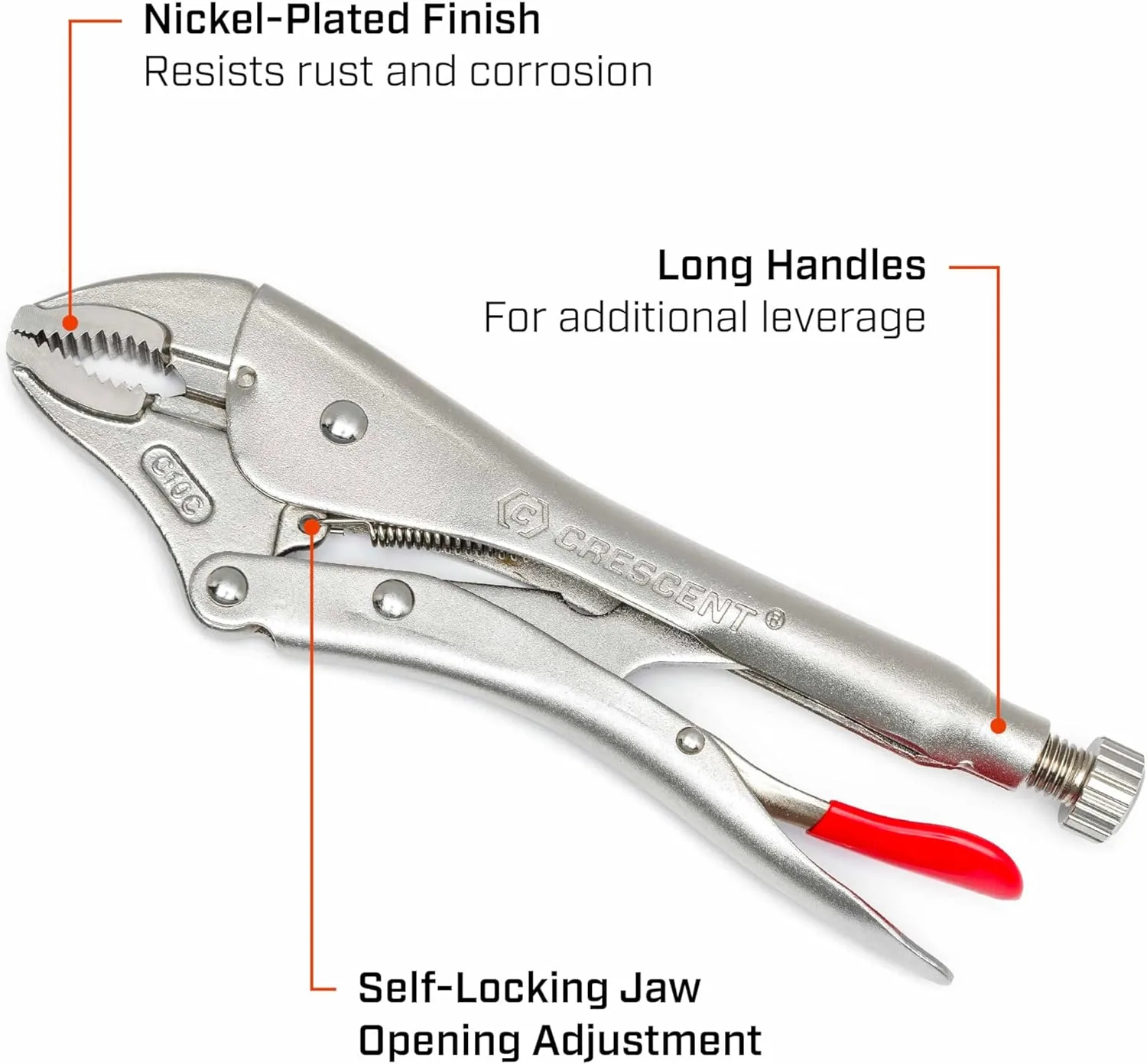 Crescent 5 Piece Curved & Long Nose Locking Plier Set | CLP5SETN-08 5 Piece New
