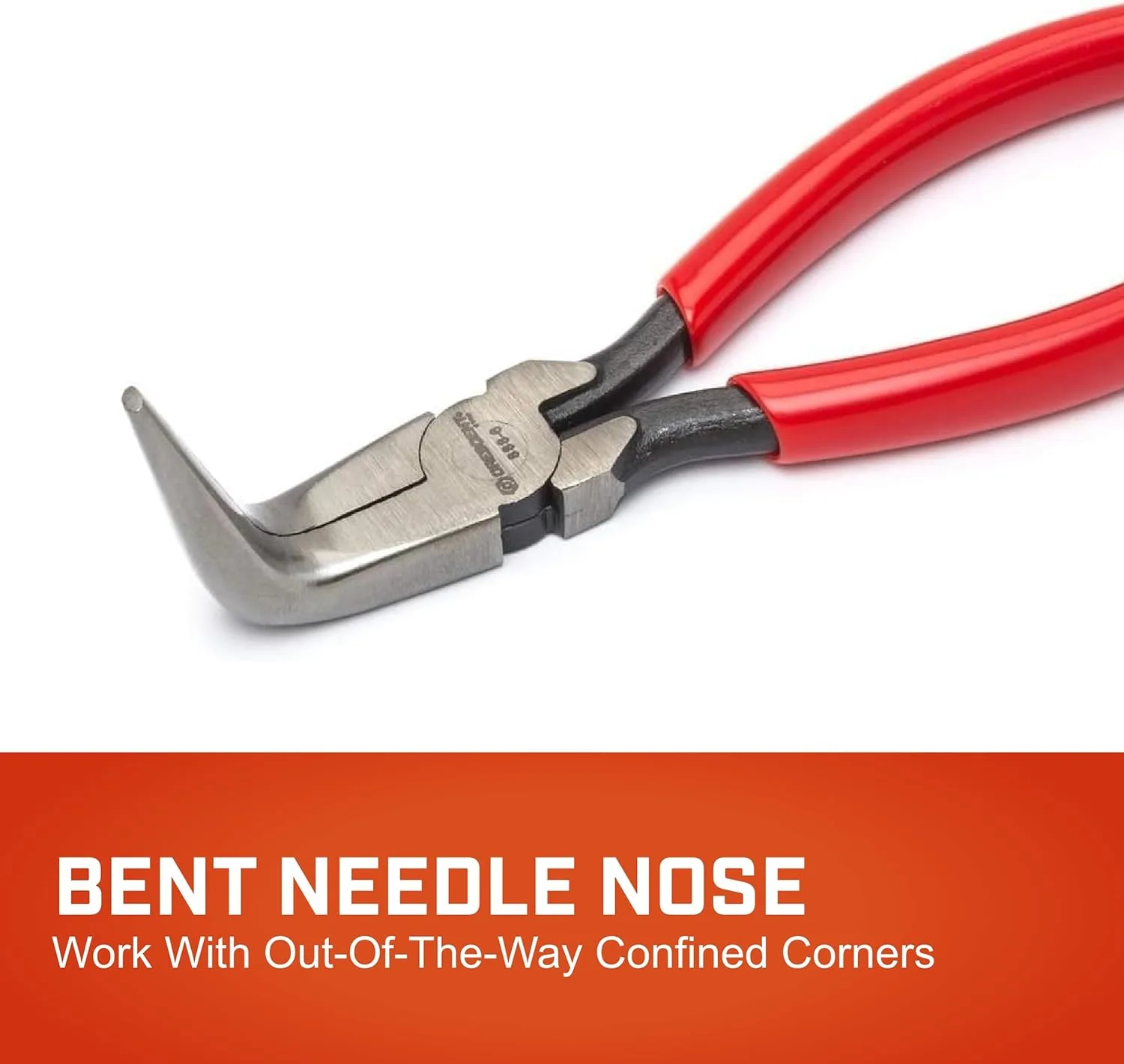Crescent 8886CVN 6" Curved Needle Nose Solid Joint Pliers, Cushion Grip