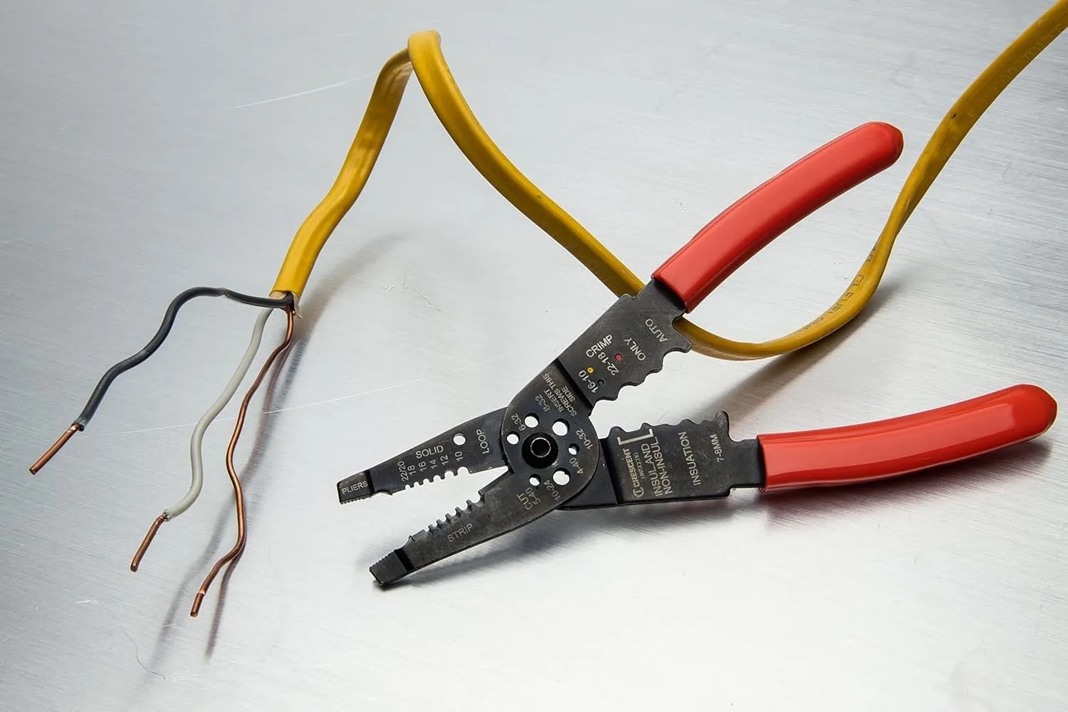Crescent 8" Wire Stripper Crimper Cutter Dipped - 8WSCCDG