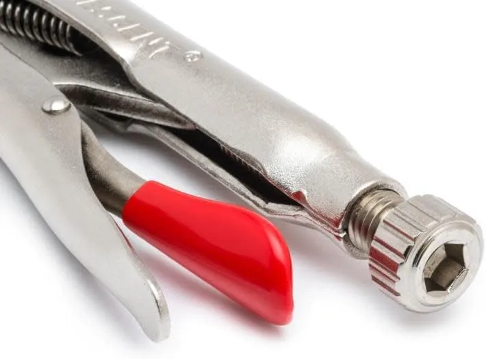 Crescent Long-Nose Locking Pliers with Wire Cutter - Premium Cutting Pliers with Angled Tooth Pattern & Compound Action