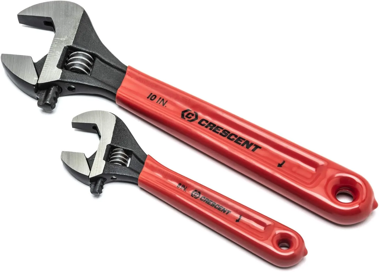 Crescent Adjustable Black Oxide Cushion Grip Wrench Set - Home Improvement, Garage & Mechanic Hand Tools - 6" & 10" - AT2610CVS
