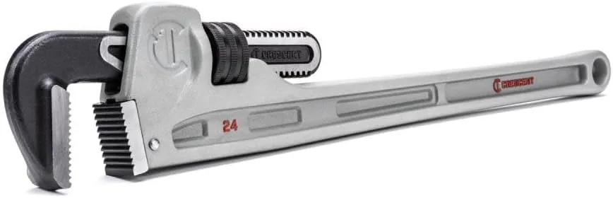 Crescent Straight Pipe Wrench — Aluminum, 3" Capacity, 24" OAL