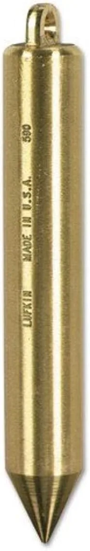Crescent Lufkin 20 oz. Inage Solid Brass Cylindrical Plumb Bob - TT590N , Black