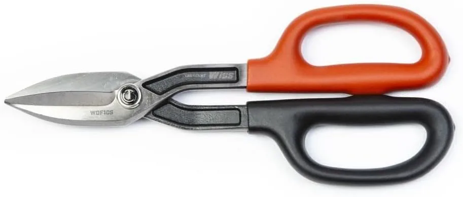 Crescent/Wiss 10" Straight Pattern Tinner Snips WDF10S - Drop-Forged Heavy-Duty
