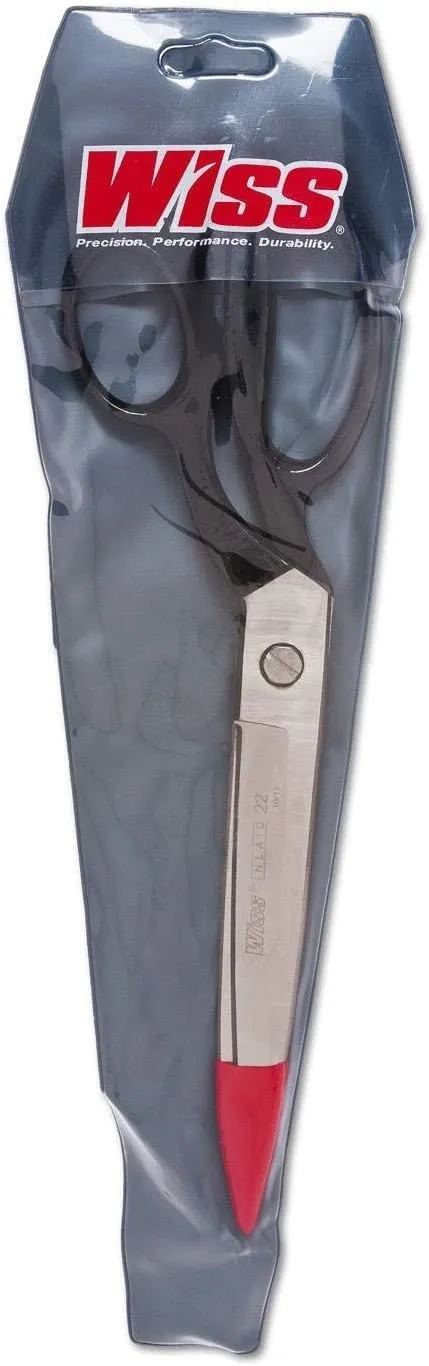Crescent Wiss 12" Bent Handle Industrial Shears - Professional Heavy Duty Utility Scissors Tool for Sewing Fabric