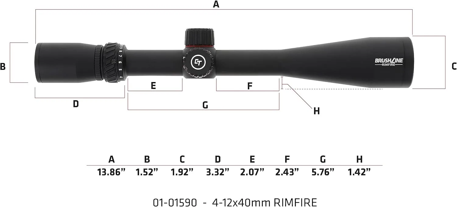 CRIMSON TRACE Brushline Riflescope 4-12x40mm