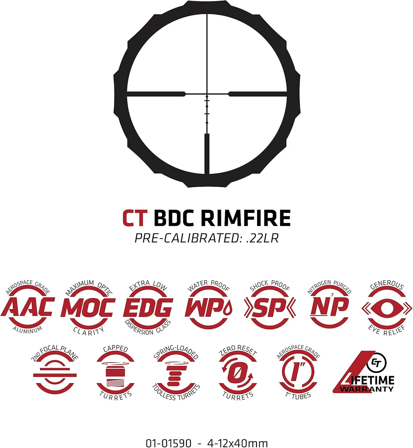 CRIMSON TRACE Brushline Riflescope 4-12x40mm