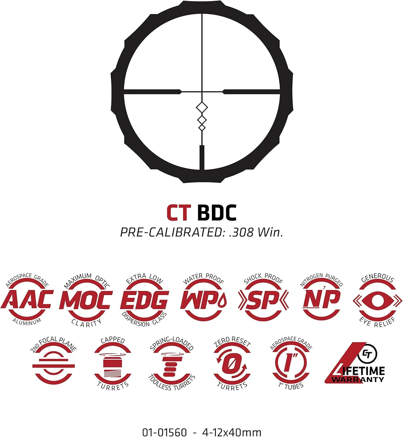 CRIMSON TRACE Brushline Riflescope 4-12x40mm
