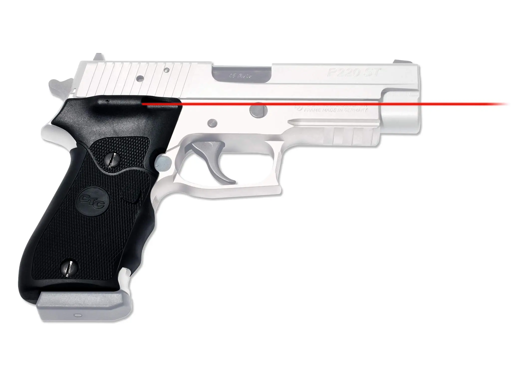 Crimson Trace LG-320 Lasergrips Laser Sight with Heavy Duty Construction and Instinctive Activation for Sig Sauer P220