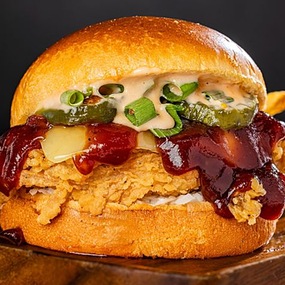 Crispy Fried Chicken with BBQ sauce